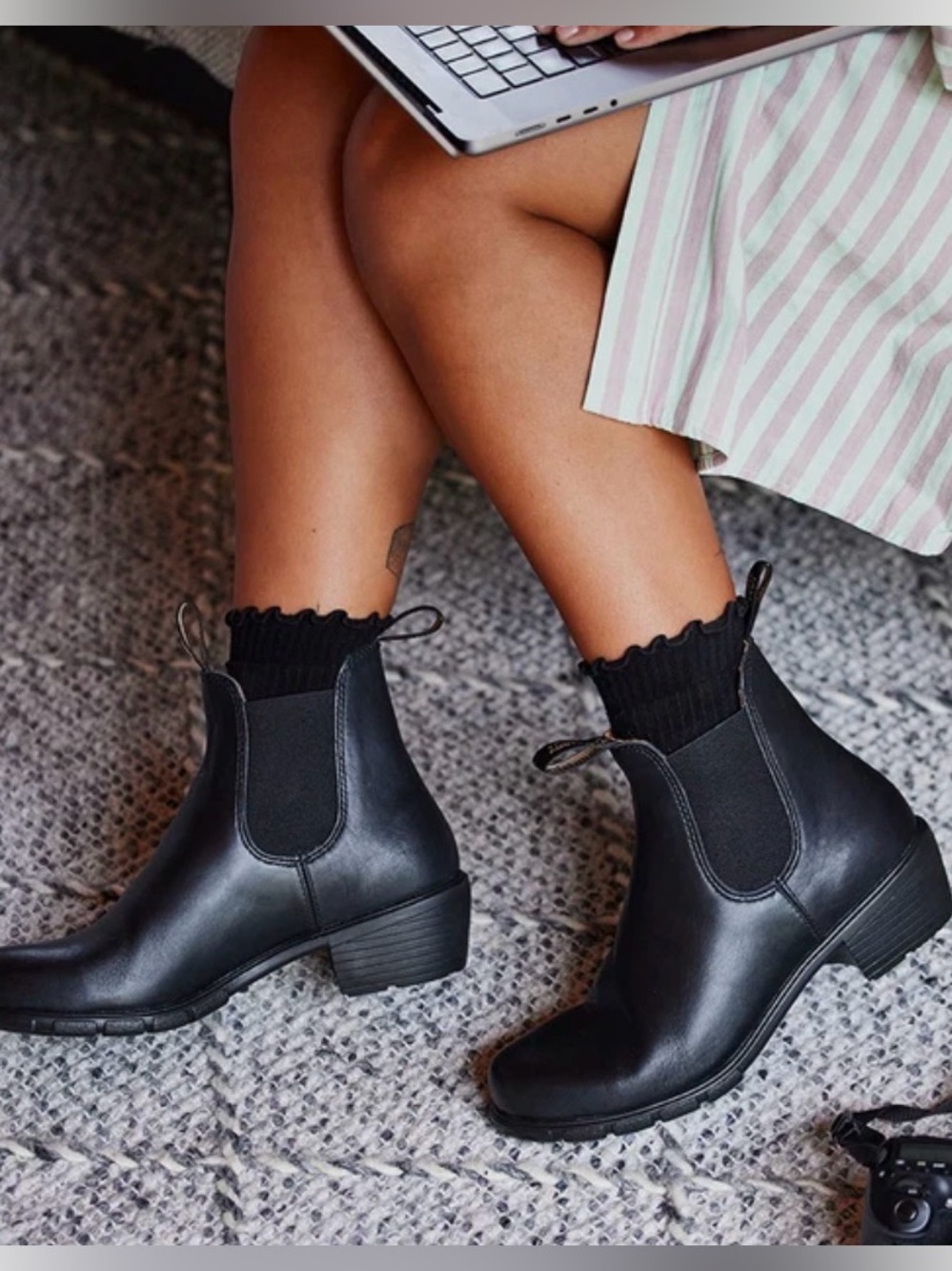 Blundstone Black Leather Chukka Boots for Women
